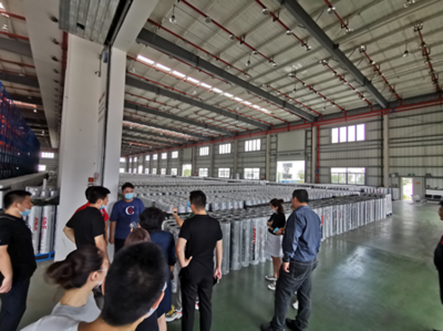 阿里巴巴集团天猫团队参观东方雨虹建德工厂